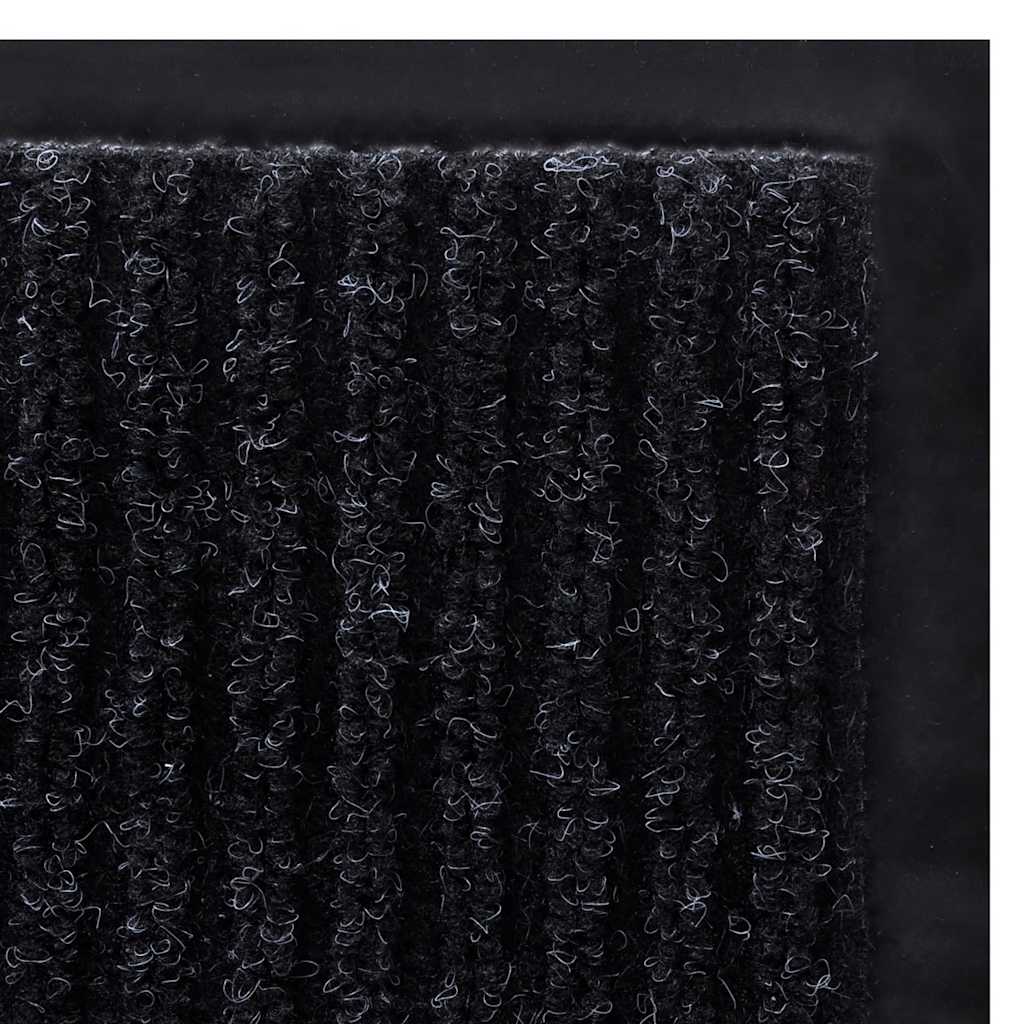 vidaXL Door Mat Black 90 x 150 cm PVC 5