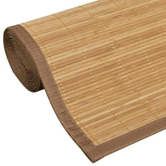 vidaXL Rug | Brown | Bamboo top + polypropylene edges | 80 x 300 cm | Non-slip 6
