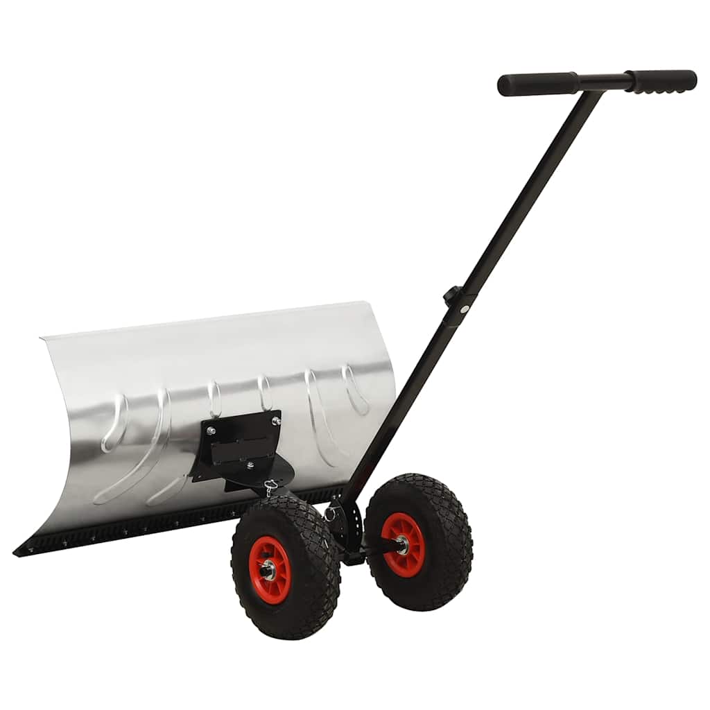 vidaXL Manual Snow Shovel with Wheels 2