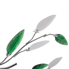 241478 Green & White Ceiling Lamp with Acrylic Crystal Leaf Arms for 5 E14 Bulbs 3