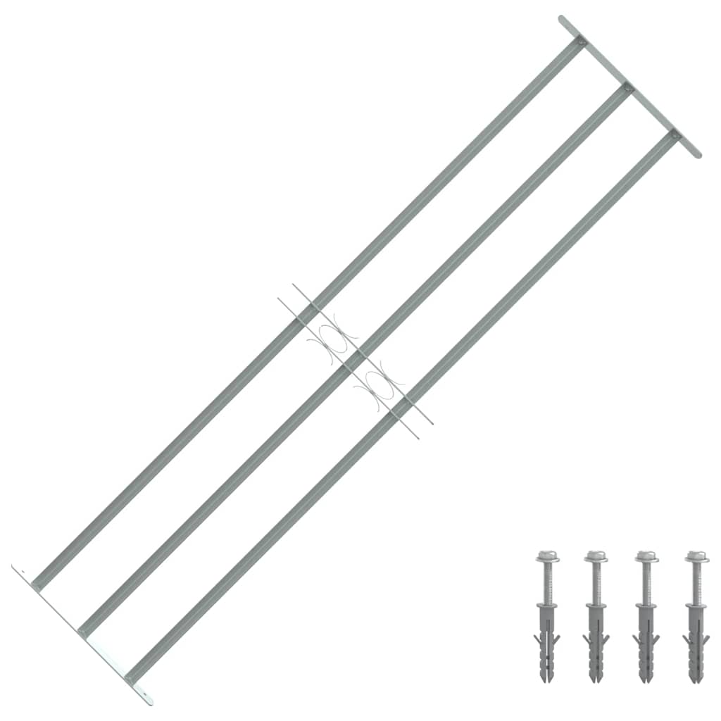 Adjustable Security Grille for Windows with 3 Crossbars 1000-1500 mm 1