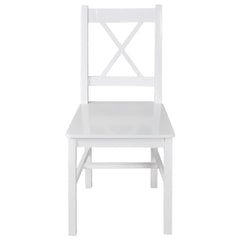 vidaXL Dining Chairs 4 pcs White Pinewood 3