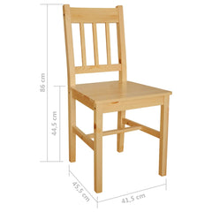 vidaXL Dining Chairs 2 pcs Pinewood 5