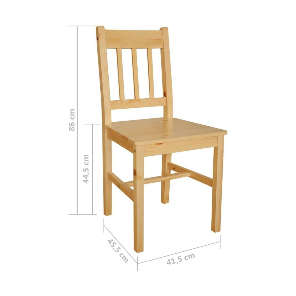 vidaXL Dining Chairs 4 pcs Pinewood 5
