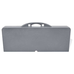 vidaXL Foldable Camping Table Set with 4 Stools Aluminium Extra Light Grey 4