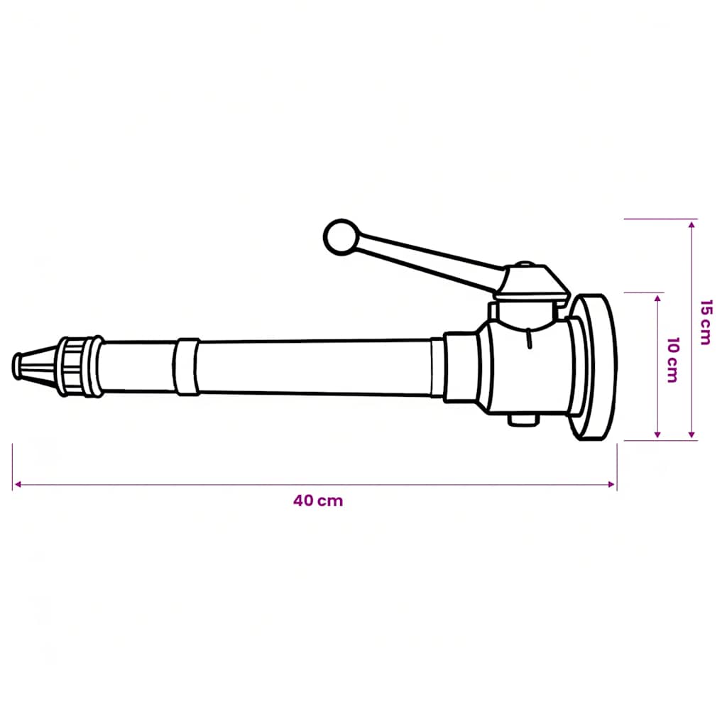 vidaXL Fire Hose Nozzle with C Coupling 6