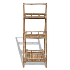41493 vidaXL 3-Tier Folding Bamboo Plant Rack 2
