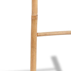 vidaXL Towel Hook | Natural Bamboo | Bamboo | Medium | Portable | Towel Ladder 3