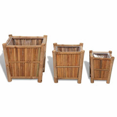 vidaXL Raised Bed | Set of 3 | Natural Bamboo | Bamboo 2