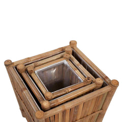 vidaXL Raised Bed | Set of 3 | Natural Bamboo | Bamboo 4