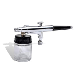 vidaXL Airbrush Set with Glass Jar 0.2 / 0.3 / 0.5 mm Nozzles 6