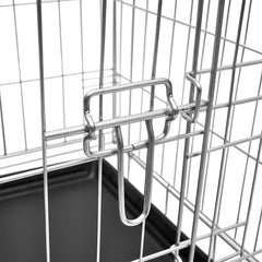vidaXL Dog Crate | Galvanised steel | Galvanised steel and plastic | M 4