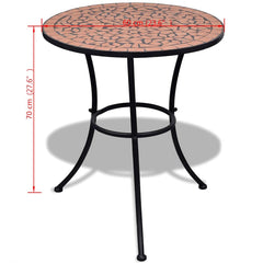 vidaXL Garden Table | Terracotta | Powder-coated iron frame and ceramic top 5