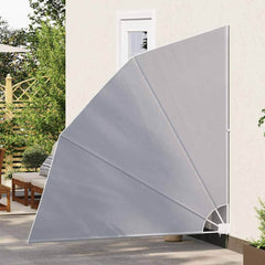 41573 vidaXL Collapsible Balcony Side Awning Grey 210x210 cm 3