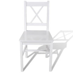 vidaXL Dining Chairs 6 pcs White Pinewood 2