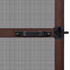 vidaXL Hinged Insect Screen Manual Brown and Black 120 x 240 cm 5