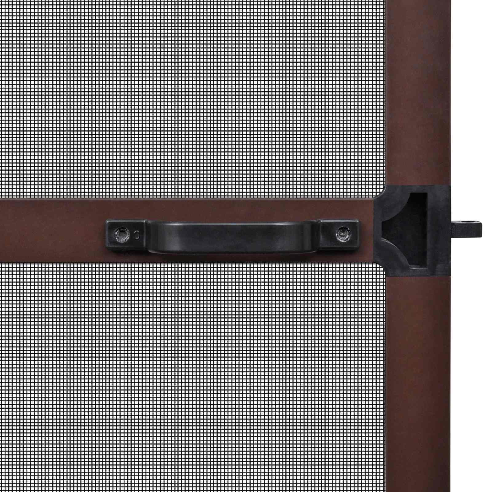 vidaXL Hinged Insect Screen Manual Brown and Black 120 x 240 cm 5