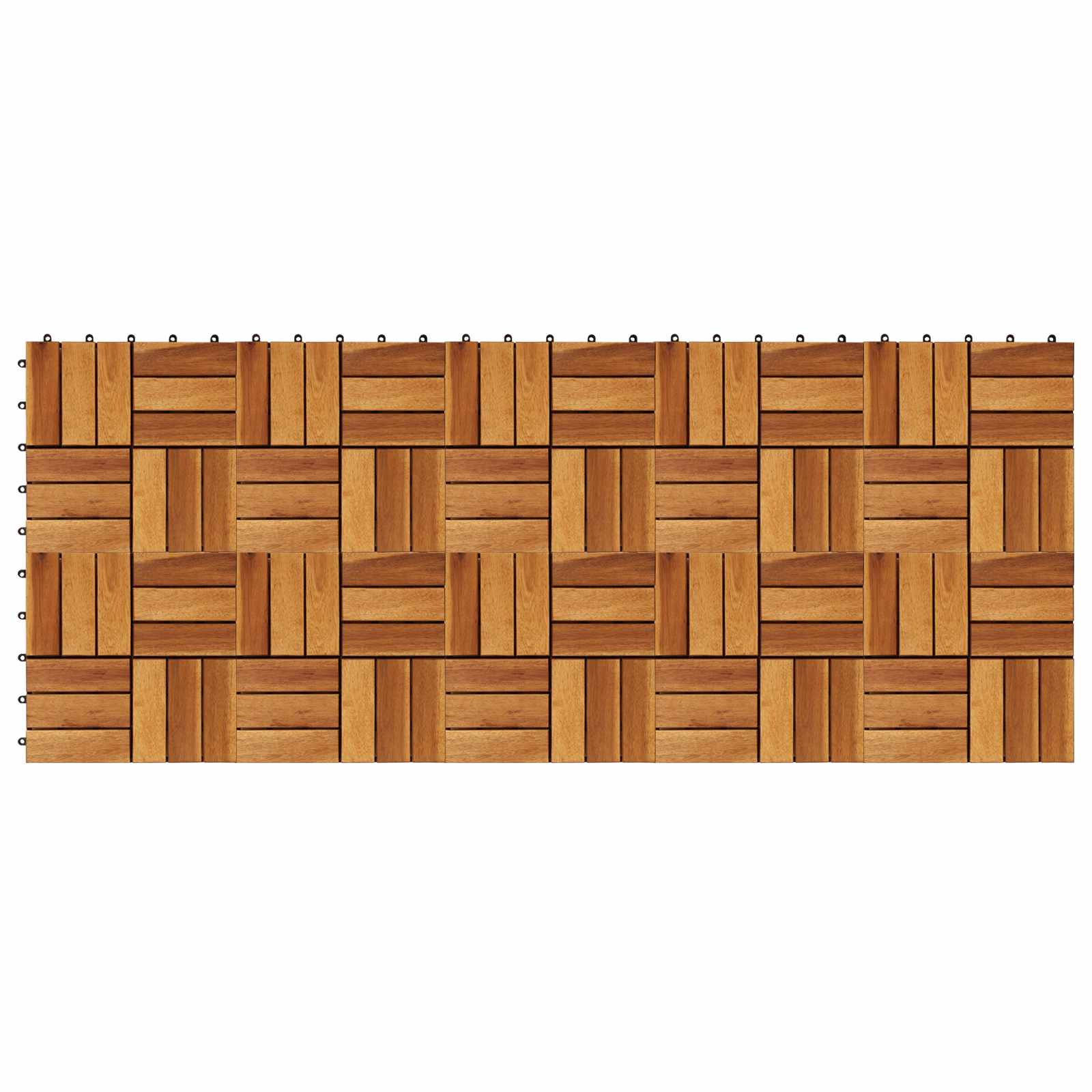 vidaXL Decking Tile 10 pcs Brown 30 x 30 cm Acacia Hardwood 3