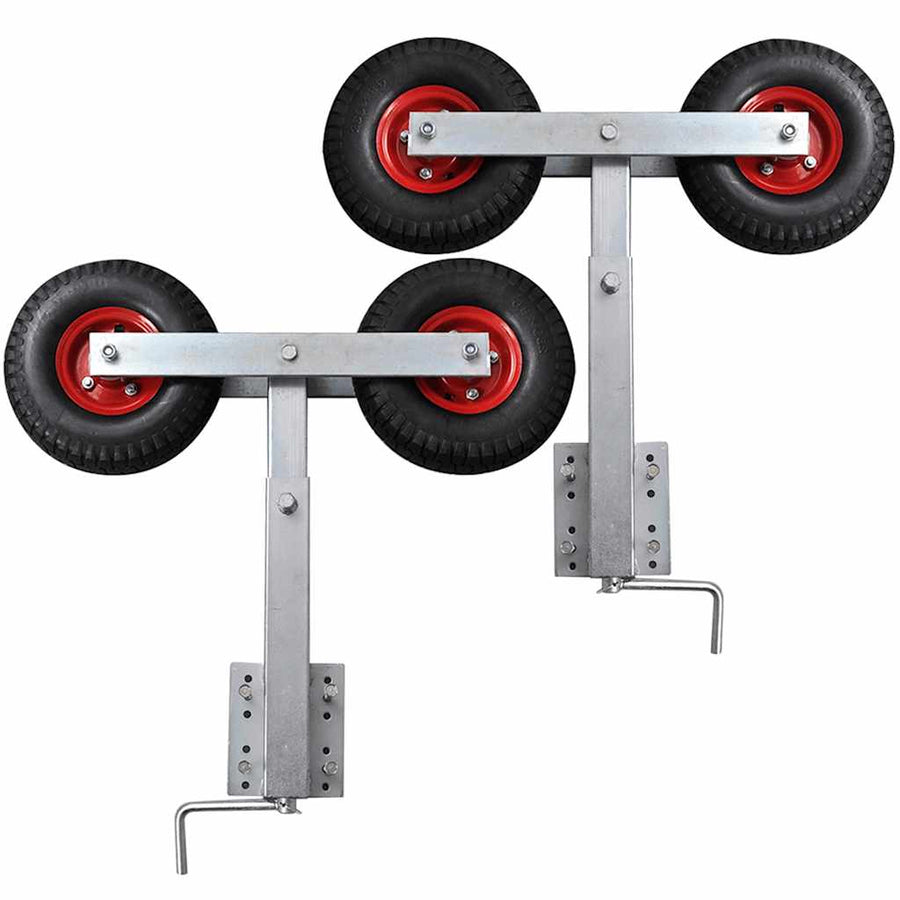 vidaXL Boat Trailer Double Wheel Bow Support Set of 2 59 - 84 cm 1