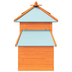 Chicken Coop with Nest Box 190x72x102 cm Solid Firwood Brown