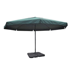 vidaXL Aluminium Garden Parasol with Portable Base Green 2