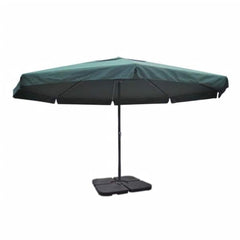 Aluminium Garden Parasol with Portable Base Green