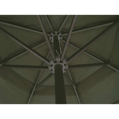 vidaXL Aluminium Garden Parasol with Portable Base Green 3