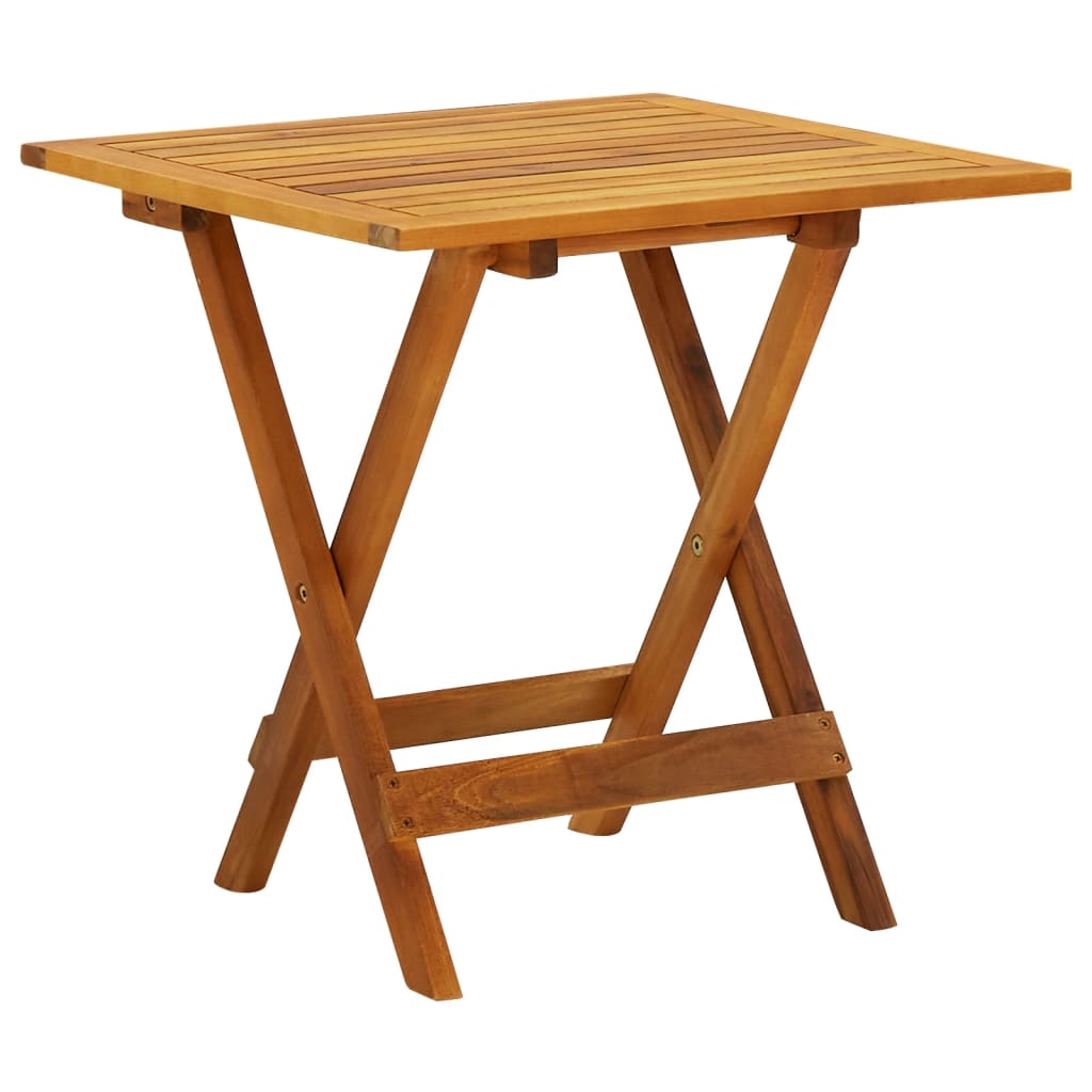 vidaXL Side Table | Brown | Solid Acacia Wood | Small | Foldable | Bistro Table 1