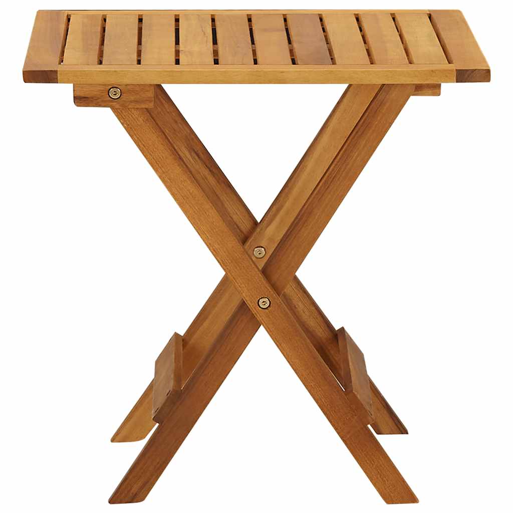 vidaXL Side Table | Brown | Solid Acacia Wood | Small | Foldable | Bistro Table 3