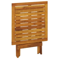 vidaXL Side Table | Brown | Solid Acacia Wood | Small | Foldable | Bistro Table 4
