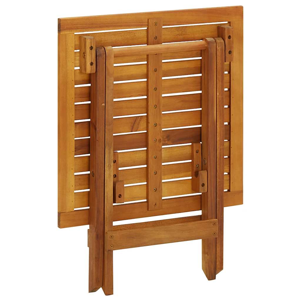 vidaXL Side Table | Brown | Solid Acacia Wood | Small | Foldable | Bistro Table 5