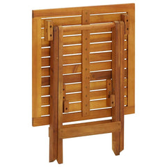 vidaXL Side Table | Brown | Solid Acacia Wood | Small | Foldable | Bistro Table 5