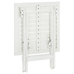 vidaXL Side Table | White | Acacia hardwood | Small | Foldable | Side Table 5
