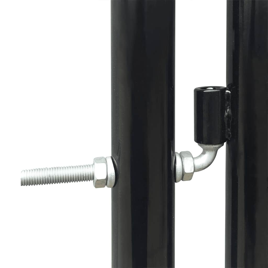 Black Single Door Fence Gate 100 cm 75 cm