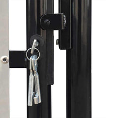 Black Single Door Fence Gate 100 cm 75 cm