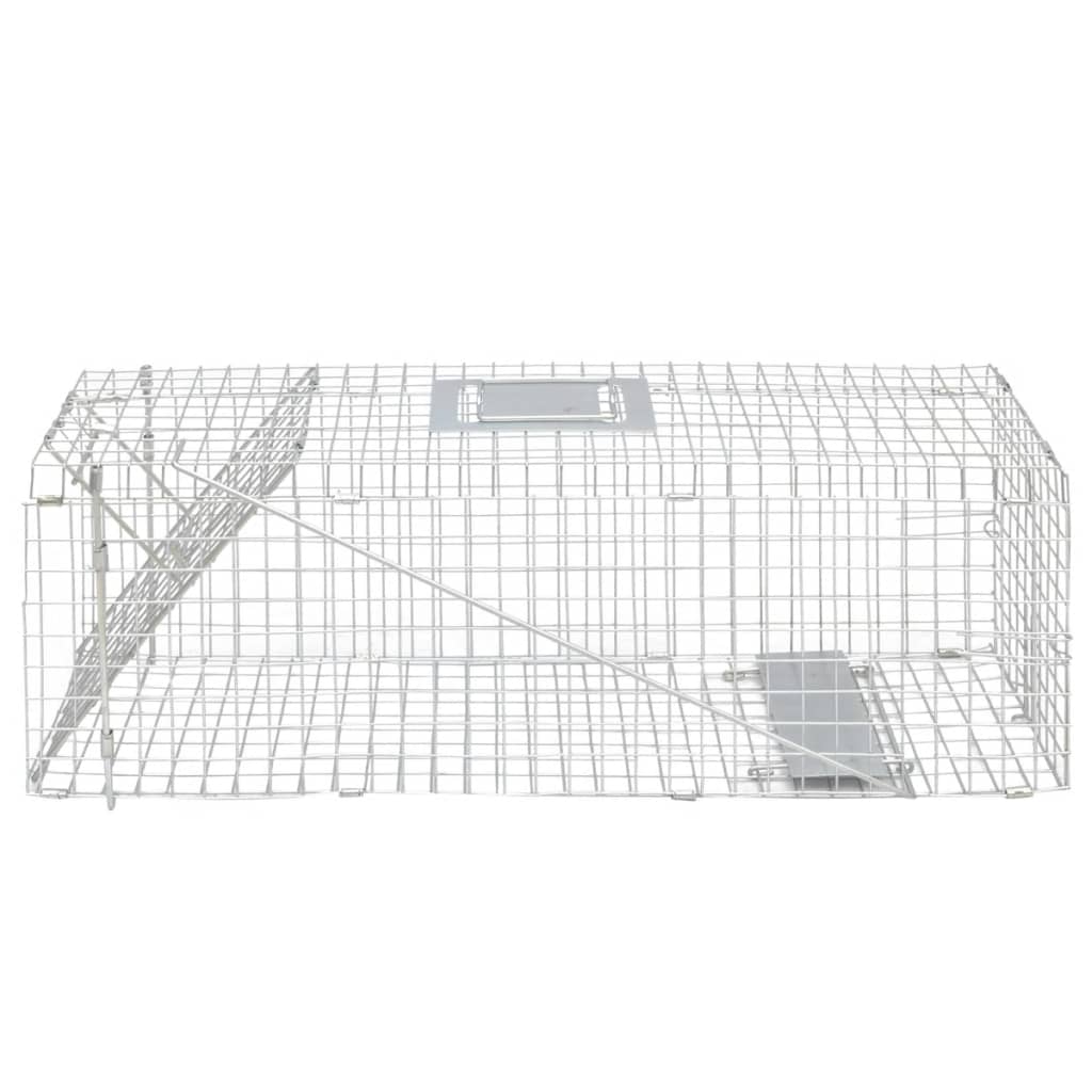 vidaXL Galvanised Live Trap 80 cm 3