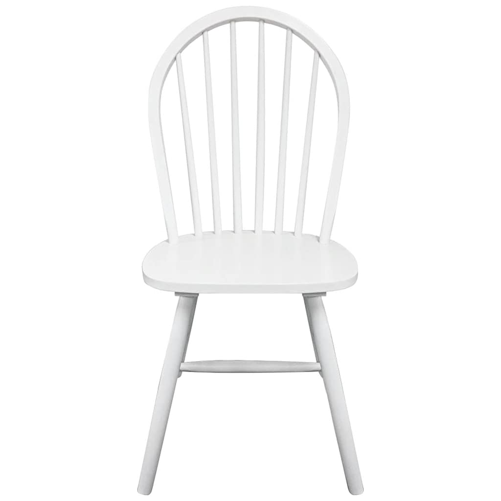 vidaXL Dining Chairs 4 pcs White Solid Rubber Wood 3