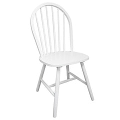 vidaXL Dining Chairs 4 pcs White Solid Rubber Wood 4