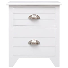 vidaXL Nightstand 2 pcs with 2 Drawers White 4