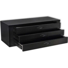 vidaXL Metal Tool Chest 3 Drawers Black 4