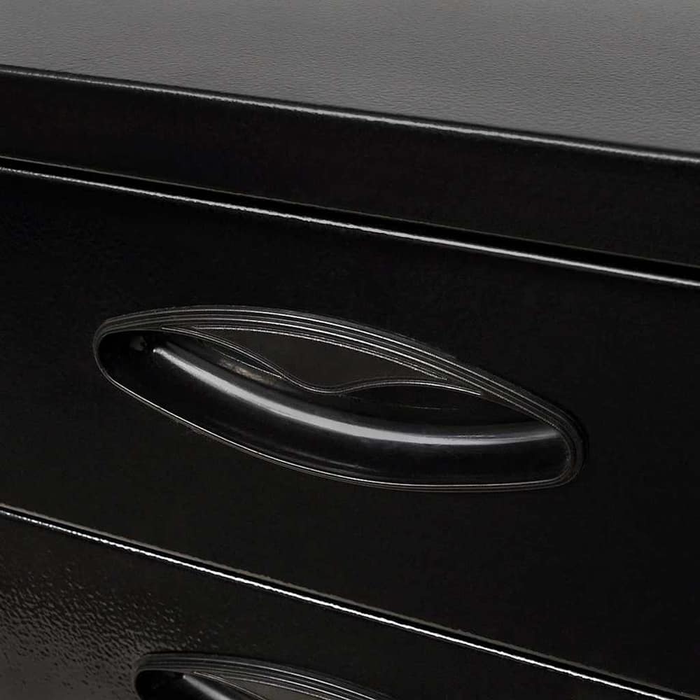 vidaXL Metal Tool Chest 3 Drawers Black 2