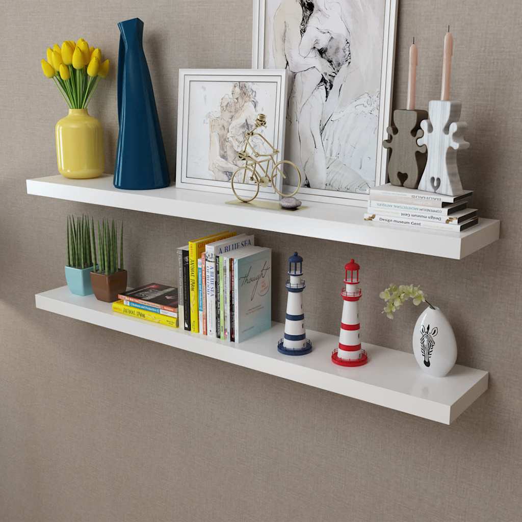 vidaXL Wall Shelves White