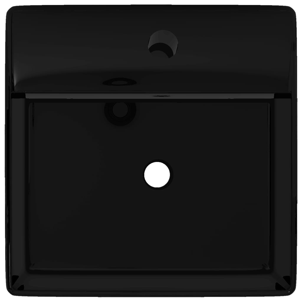 Luxury Basin Overflow Square Matt Pink 41x41 cm Ceramic Black