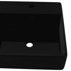 Luxury Basin Overflow Square Matt Pink 41x41 cm Ceramic Black