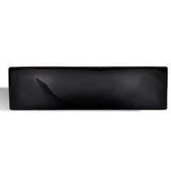 Ceramic Bathroom Sink Basin with Faucet Hole Black 3