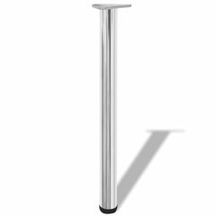 vidaXL 4 Height Adjustable Table Legs Chrome 710 mm 2