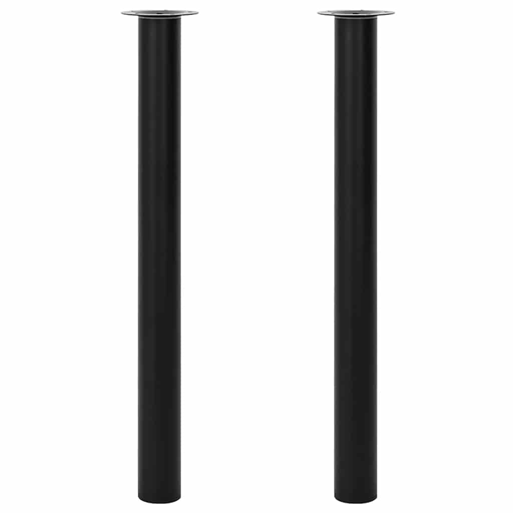 vidaXL Table Leg | Set of 2 | Black | Iron | Telescopic tech 1