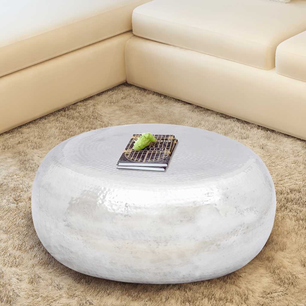 Coffee Table Ø55x28 Aluminium Silver