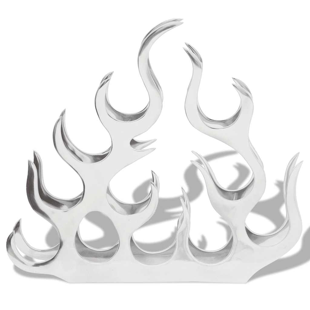 Wine Stand for Bottles Silver Aluminium 11