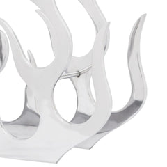vidaXL Wine Stand for 11 Bottles Silver Aluminium 4